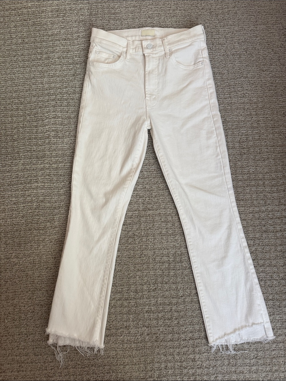 Mother The Insider Crop Step Fray Jeans in Fairest Of Them All
